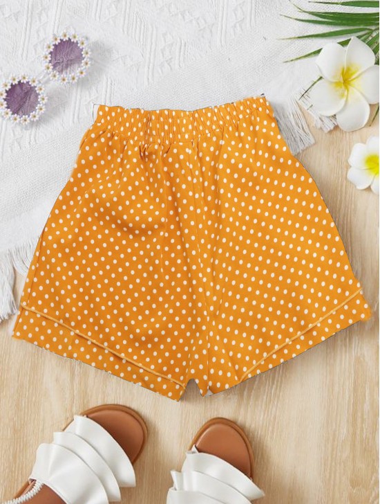 Solid Colored Polka Dot Shorts